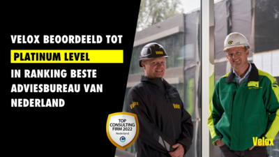 Velox beoordeeld tot platinum level adviesbureau bouw 2022