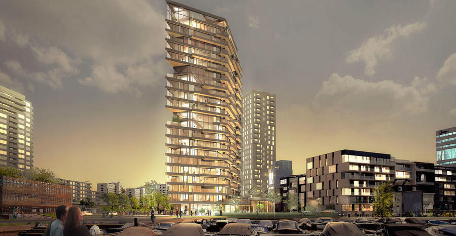 Dit is het hoogste hybride houten gebouw van Nederland